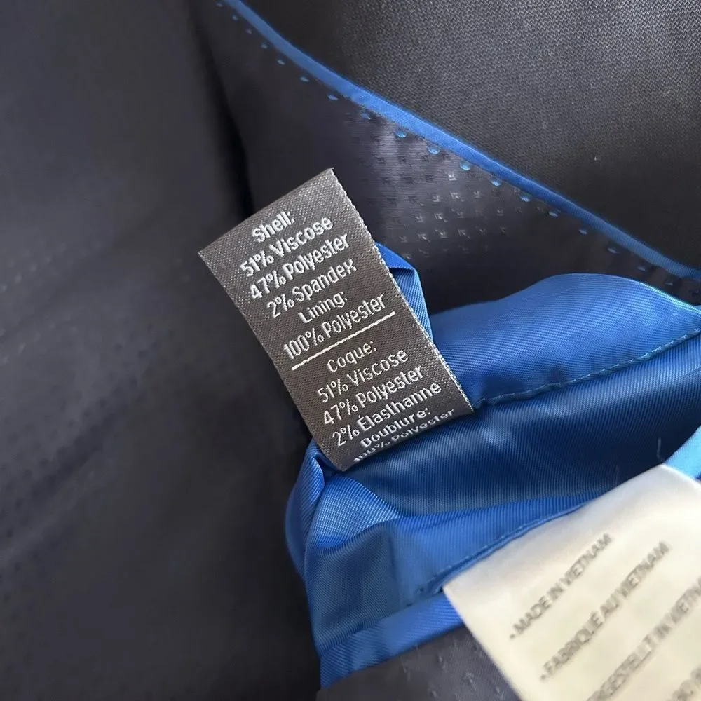 GS Perfect Fit Blazer Sport Coat Men's Size 46R Navy Blue Two Button